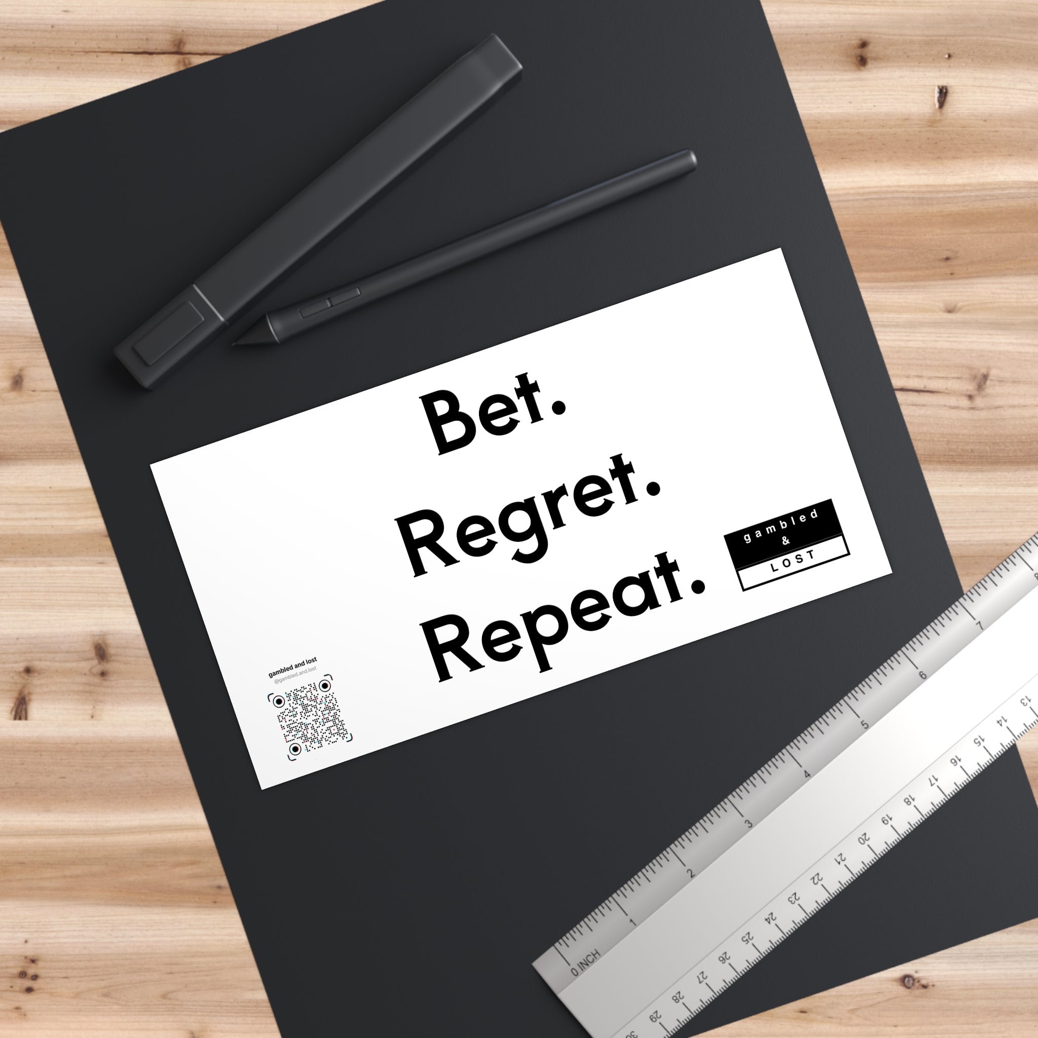 Bet Regret Repeat Sticker